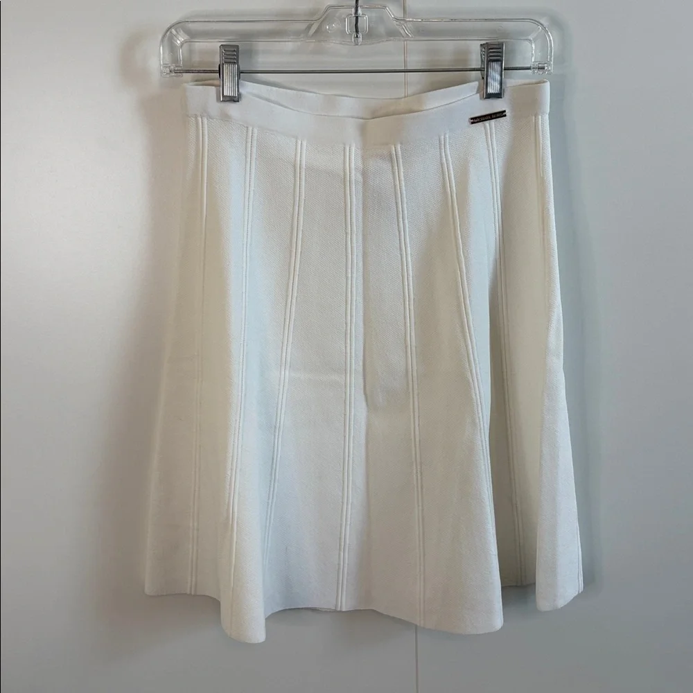 Michael Kors Textured Cream Skirt